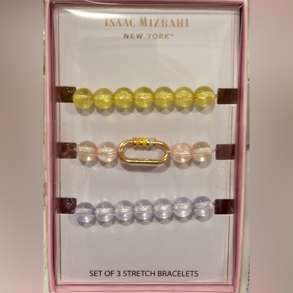 Isaac Mizrahi Set of 3 Stretch Bracelet in Box - Picture 1 of 6